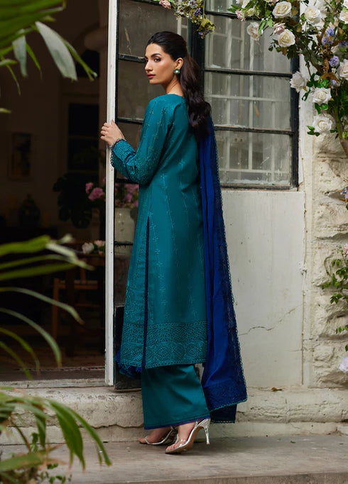 Gulaal Embroidered Chikankaari suit Azura