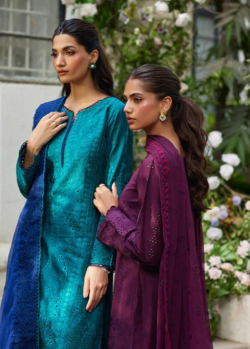 Gulaal Embroidered Chikankaari suit Azura