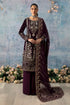 Gulaal Velvet 3 Piece Suit Sangria