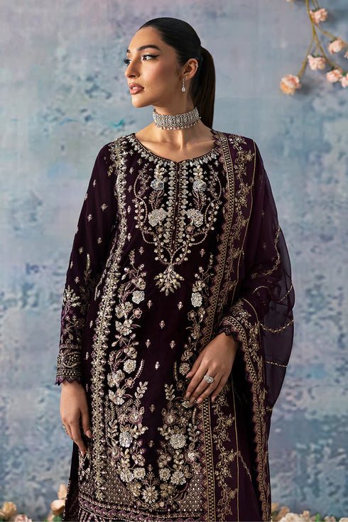 Gulaal Velvet 3 Piece Suit Sangria