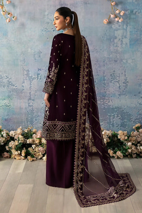 Gulaal Velvet 3 Piece Suit Sangria