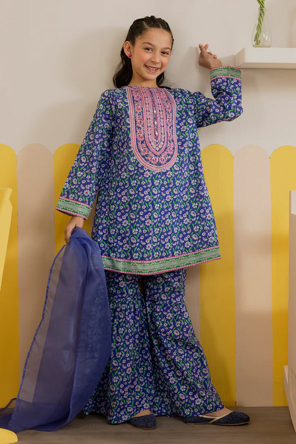 Zellbury Embroidered Kurta Dupatta Trouser - 3411