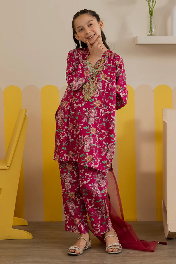 Zellbury Embroidered Kurta Dupatta Trouser - 3424