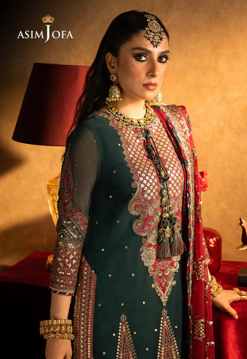 Asim Jofa Chiffon 3 Piece Suit AJVF-10