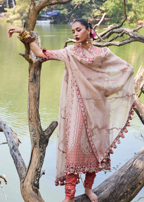 Hussain Rehar Embroidered Lawn Suit Mari