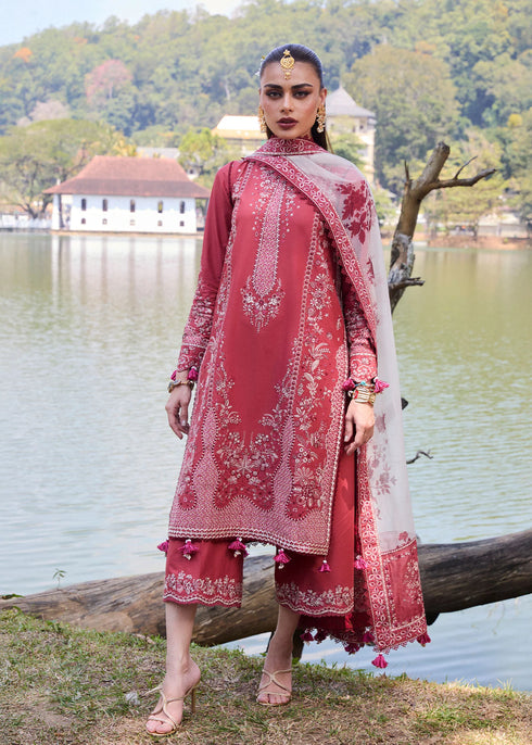 Hussain Rehar Embroidered Lawn Suit Flare