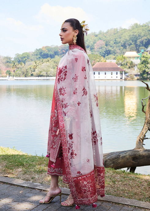 Hussain Rehar Embroidered Lawn Suit Flare