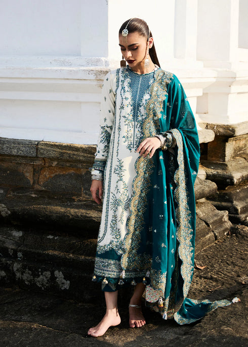 Hussain Rehar Embroidered Lawn Suit Veil