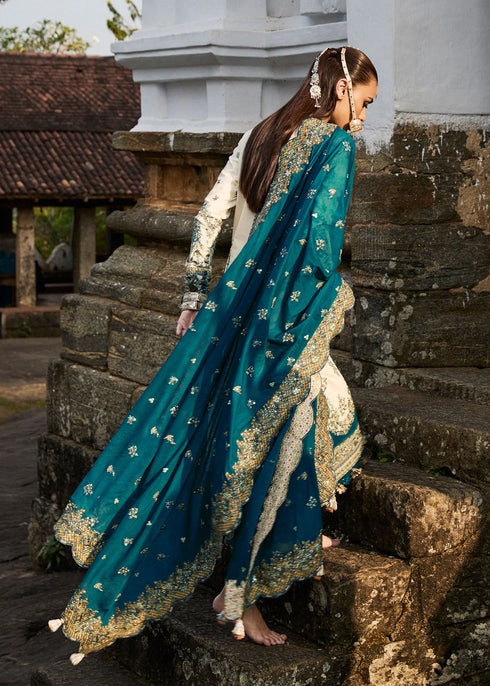 Hussain Rehar Embroidered Lawn Suit Veil