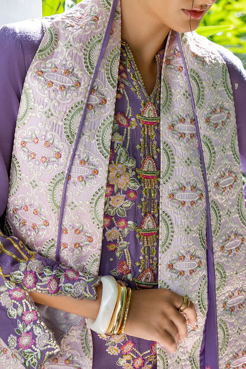 Mushq Embroidered Raw Silk Suit Elaris