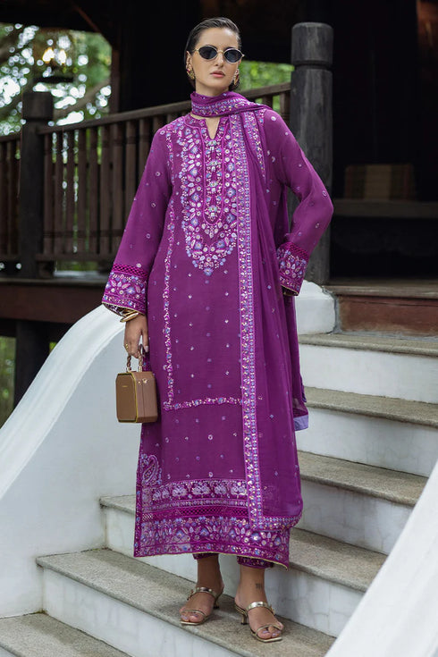 Mushq Embroidered Raw Silk Suit Avenelle