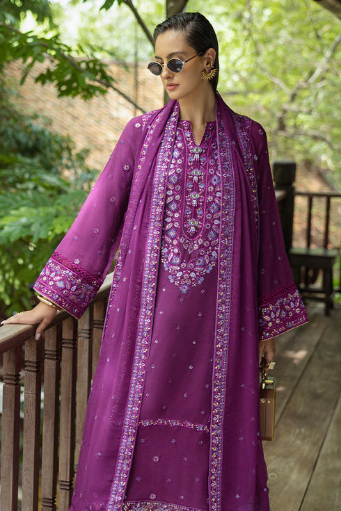 Mushq Embroidered Raw Silk Suit Avenelle