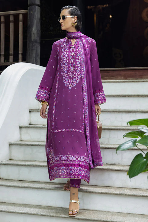 Mushq Embroidered Raw Silk Suit Avenelle