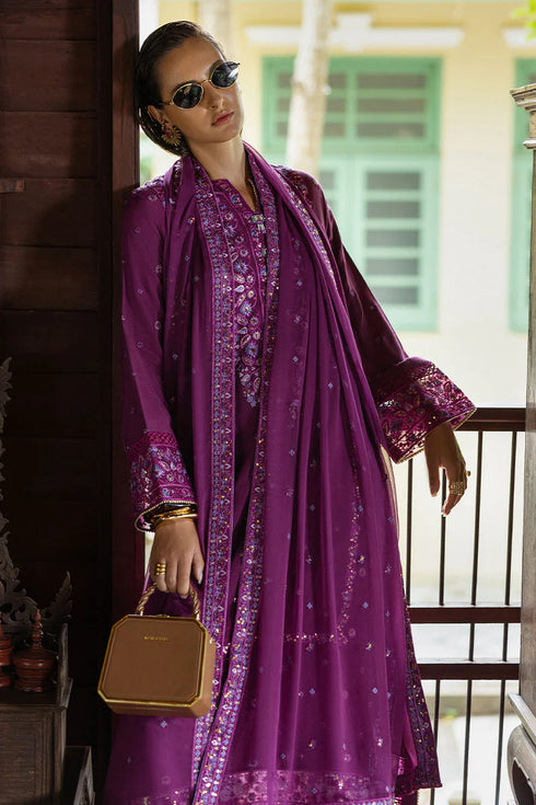 Mushq Embroidered Raw Silk Suit Avenelle