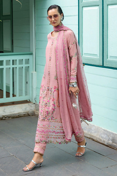 Mushq Embroidered Raw Silk Suit Elowen