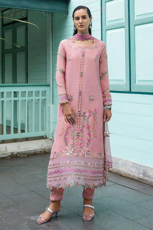 Mushq Embroidered Raw Silk Suit Elowen