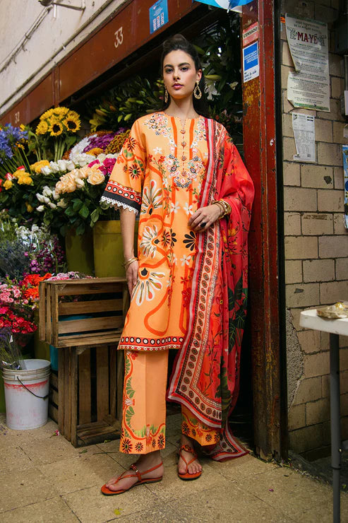 Mushq  Printed lawn Suit Doves of Garden