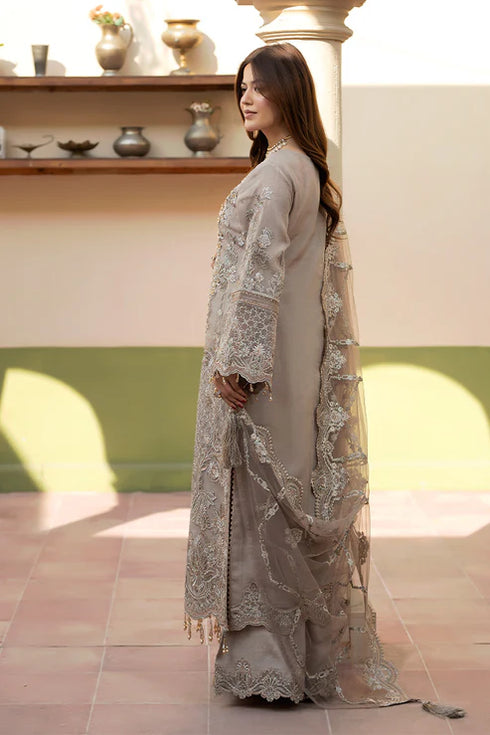 Imrozia Embroidered Organza Suit I-270 Samak