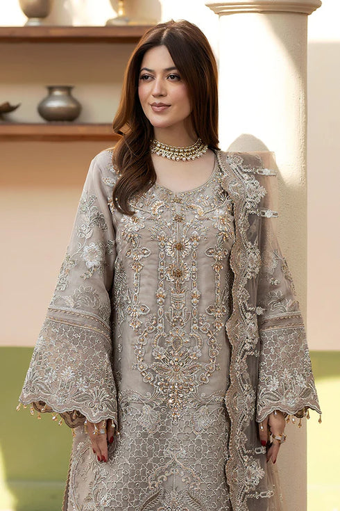 Imrozia Embroidered Organza Suit I-270 Samak