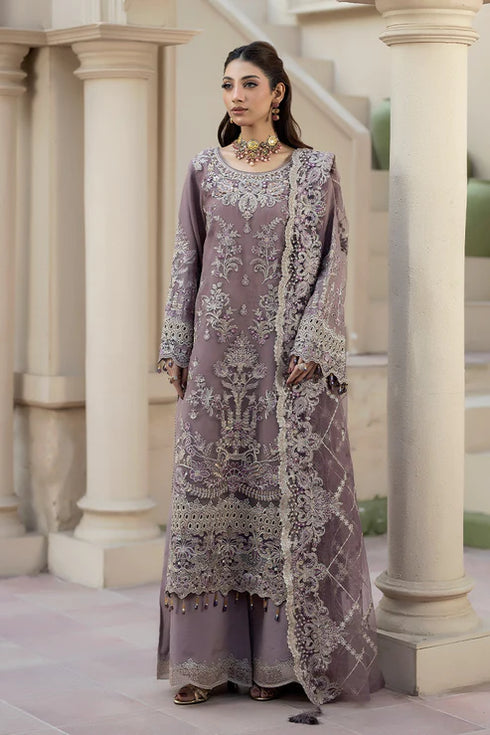 Imrozia Embroidered Organza Suit I-274 Zehraab