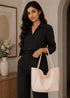 LassZone Nude Large Vegan Leather Tote Bag for Women with Inner Zip Pocket