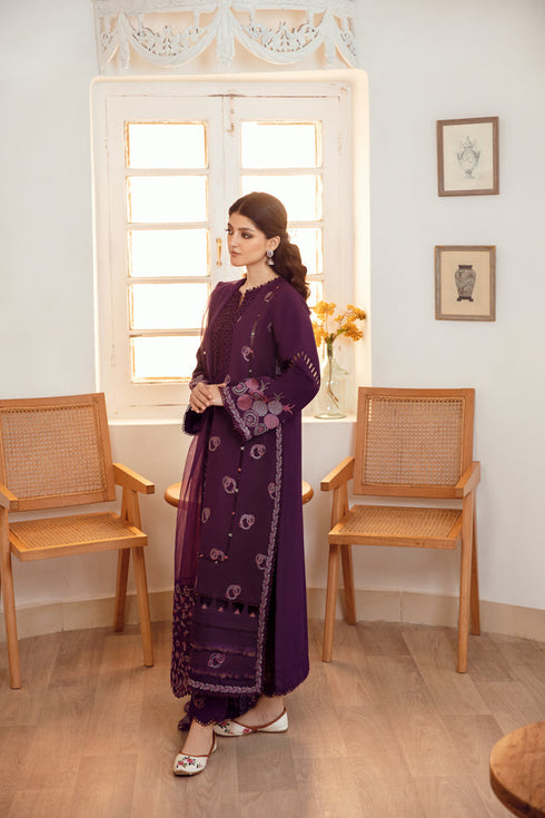 Gisele Embroidered khaddar 3 Piece Suit MAJESTIC CHARM