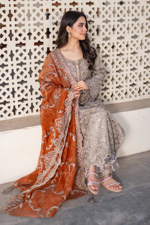 Imrozia Embroidered Organza Suit I-227