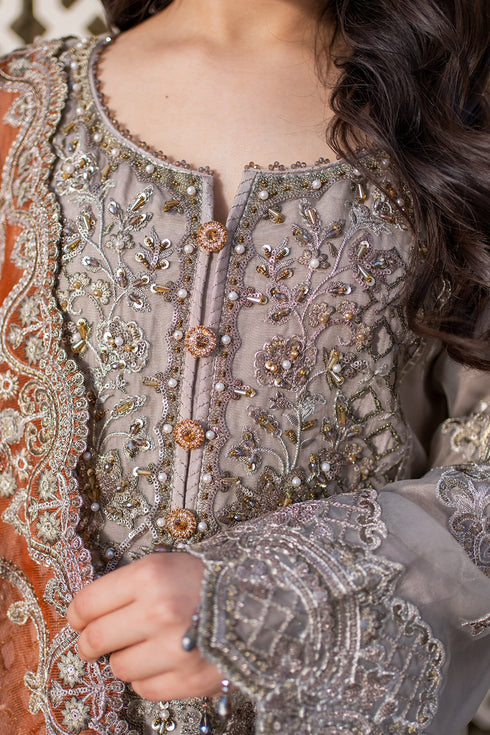 Imrozia Embroidered Organza Suit I-227