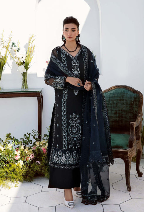 Akbar Aslam Embroidered Organza 3 Piece suit SELMA