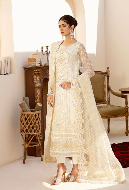 Akbar Aslam Embroidered Organza 3 Piece suit TYLA