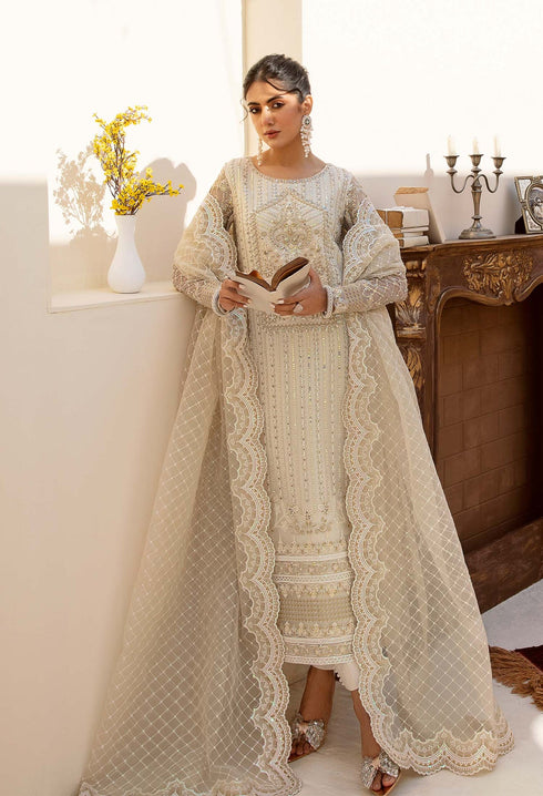 Akbar Aslam Embroidered Organza 3 Piece suit TYLA
