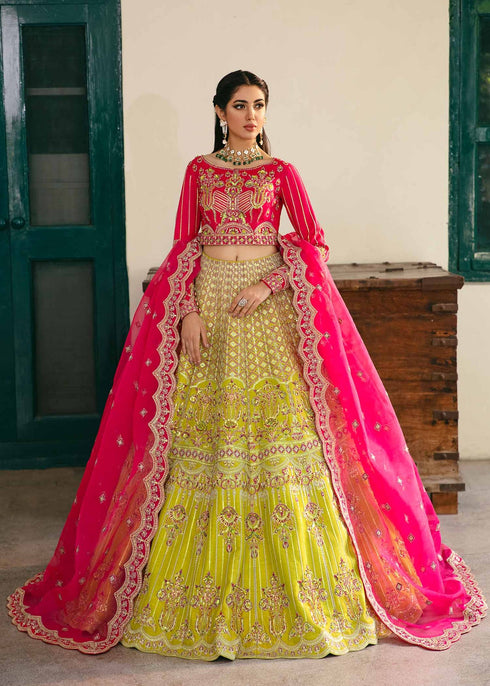 Akbar Aslam Embroidered Raw Silk 3 Piece suit ELARA