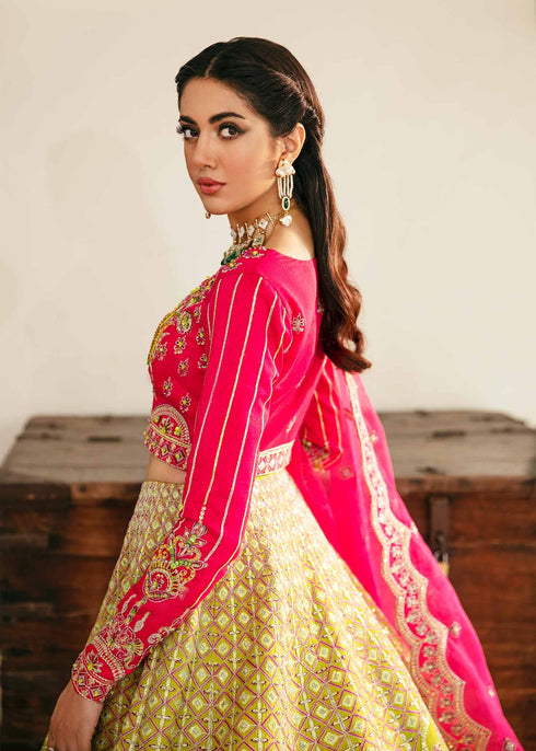 Akbar Aslam Embroidered Raw Silk 3 Piece suit ELARA