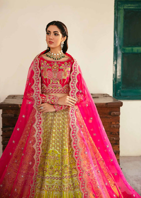 Akbar Aslam Embroidered Raw Silk 3 Piece suit ELARA