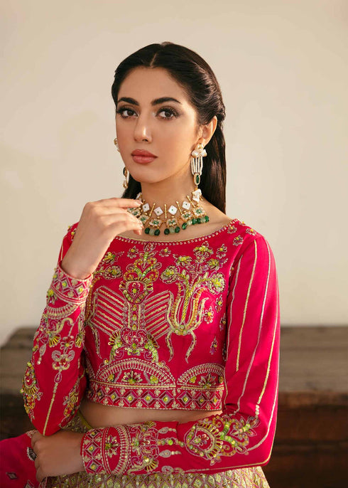 Akbar Aslam Embroidered Raw Silk 3 Piece suit ELARA