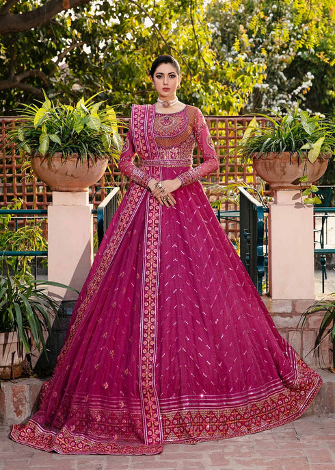 Akbar Aslam Embroidered Net 3 Piece suit CARALEYA