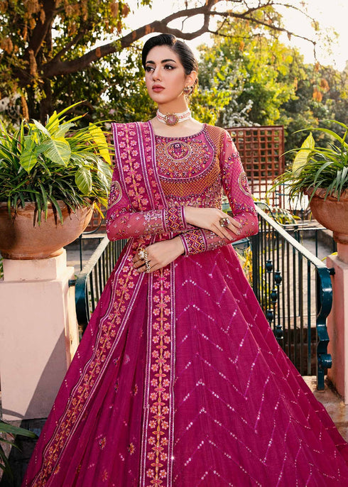 Akbar Aslam Embroidered Net 3 Piece suit CARALEYA