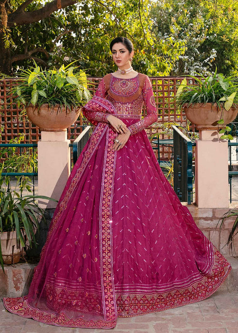 Akbar Aslam Embroidered Net 3 Piece suit CARALEYA