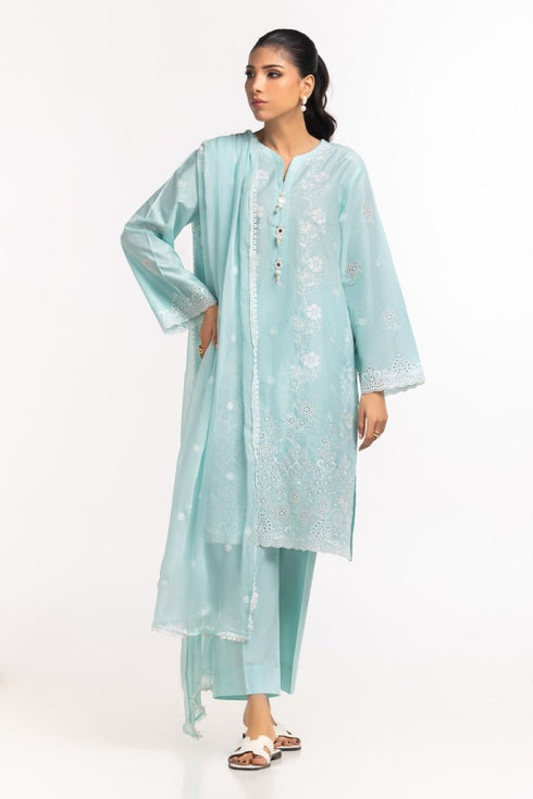 Gul Ahmed Ready to Wear 3PC Lawn Schiffli Embroidered Suit IUSTKSD-604