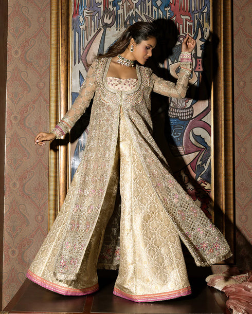 Mushq Embroidered sequined Net Suit Jhilmil