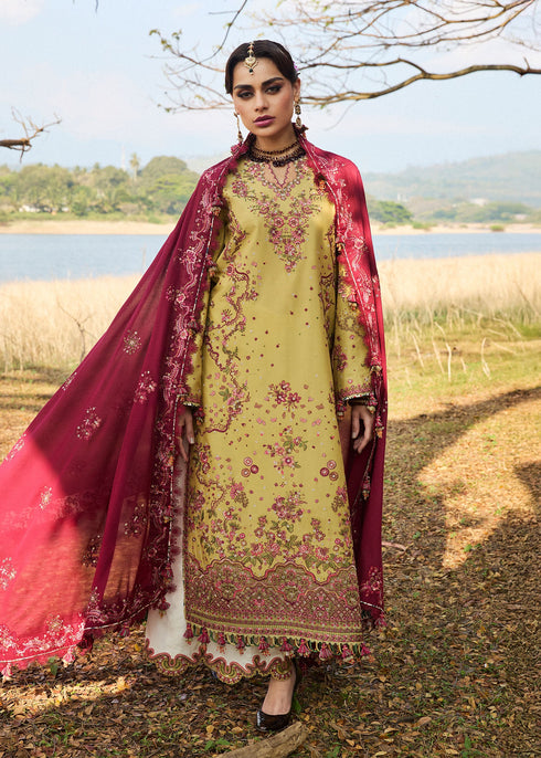 Hussain Rehar Embroidered Lawn Suit Minted