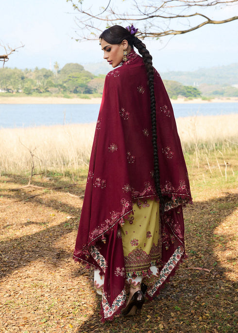 Hussain Rehar Embroidered Lawn Suit Minted