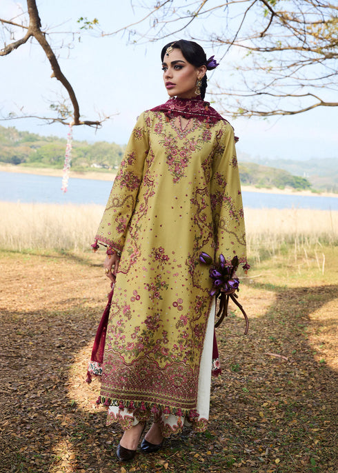 Hussain Rehar Embroidered Lawn Suit Minted