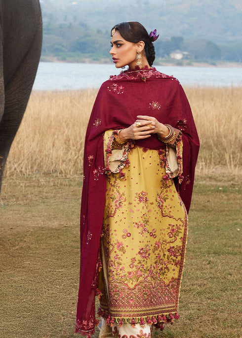 Hussain Rehar Embroidered Lawn Suit Minted