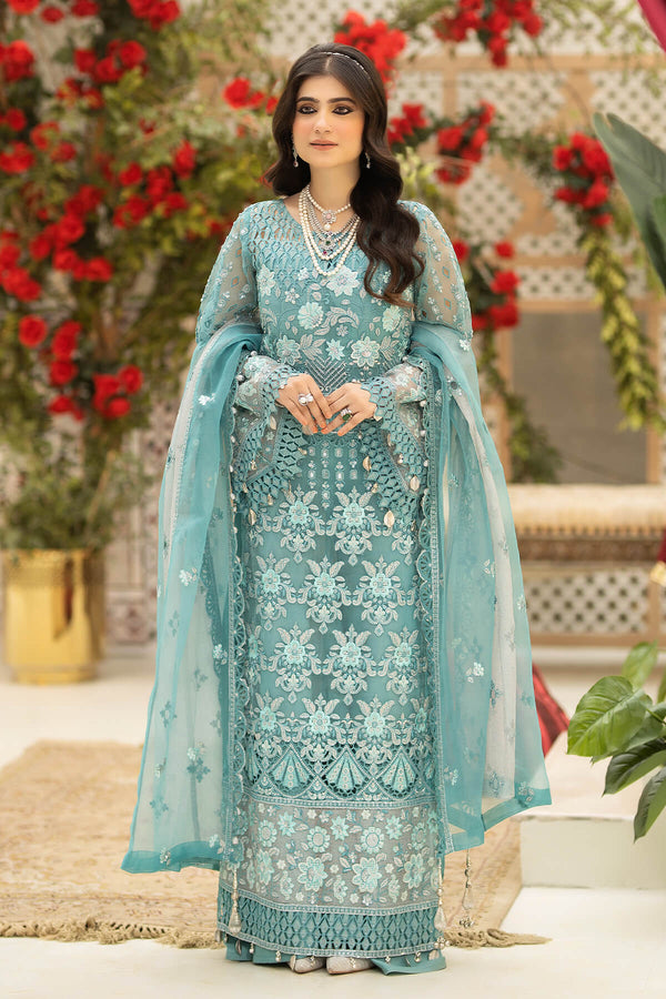 Embroidered Organza 3 Piece Suit L-262 Odette