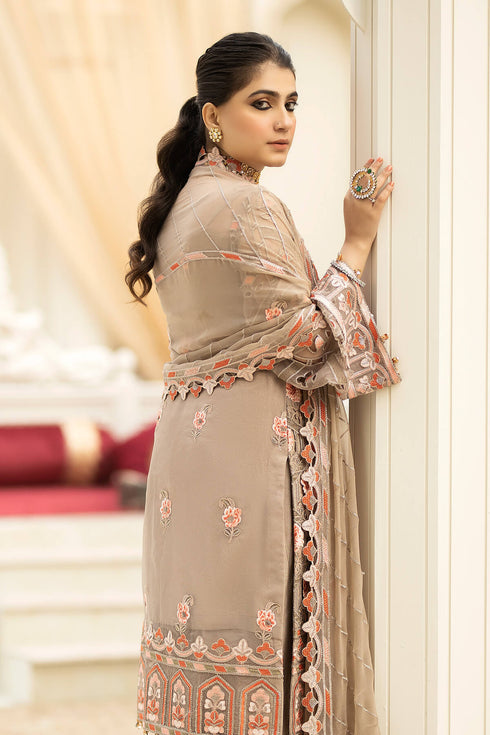 Imrozia Embroidered Organza 3 Piece Suit L-265 Aubade