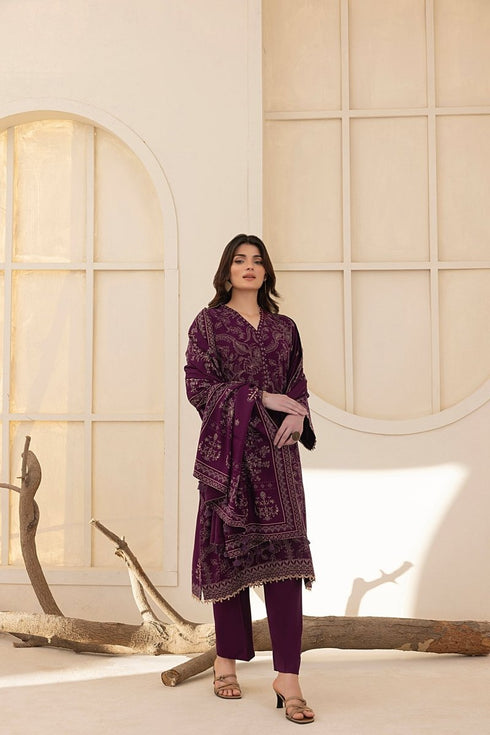 Lakhany 03 Piece Unstitched Pashmina Printed Suit - LG-AR-0071-C