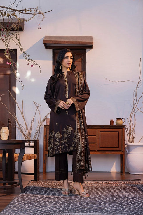 Lakhany 03 Piece Unstitched Pearl Printed Marina Suit - LG-AR-0096-A