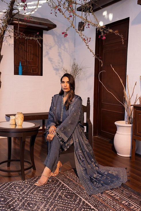 Lakhany 03 Piece Unstitched Pearl Printed Marina Suit - LG-AR-0096-C
