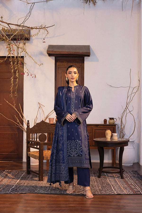 Lakhany 03 Piece Unstitched Pearl Printed Marina Suit - LG-AR-0097-A